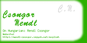 csongor mendl business card
